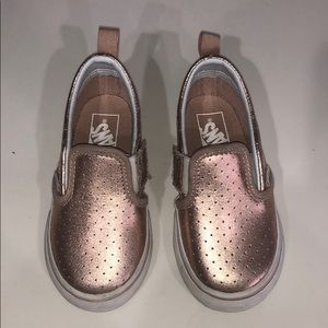 VANS slip on toddler girls size 7.5, rose gold